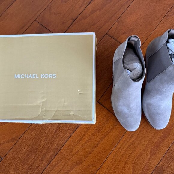 Michael Kors Women’s Lottie Suede Bootie in Luggage - Picture 5 of 8